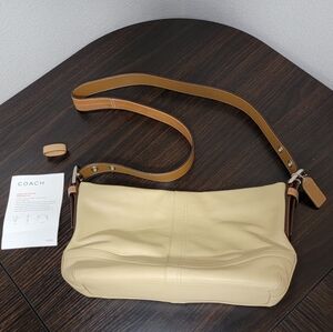 Coach Convertible Hamilton Beige Crossbody Shoulder Bag Y2K